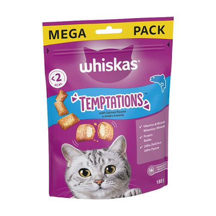 WHISKAS Temptations Cat Salmon Flavour 180g