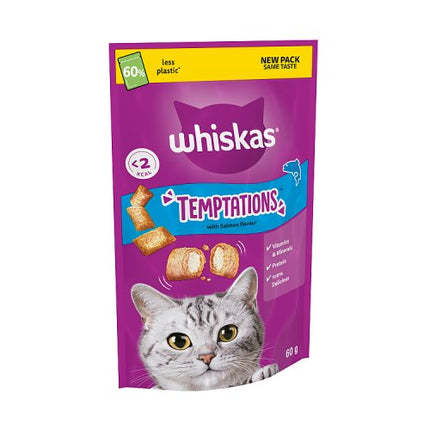 WHISKAS Temptations Cat Salmon Flavour 60g