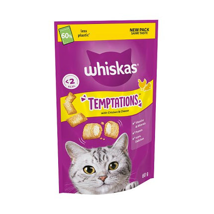 WHISKAS Temptations Cat Chicken & Cheese 60g