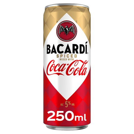 Bacardi Pre-Mixed Spiced & Cola Can 250ml
