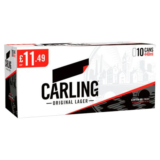 Carling Lager Beer Can 10 x 440ml