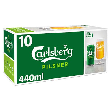 Carlsberg Danish Pilsner Lager Beer Can 10 x 440ml