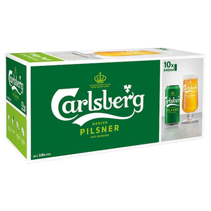 Carlsberg Danish Pilsner Lager Beer Can 10 x 440ml