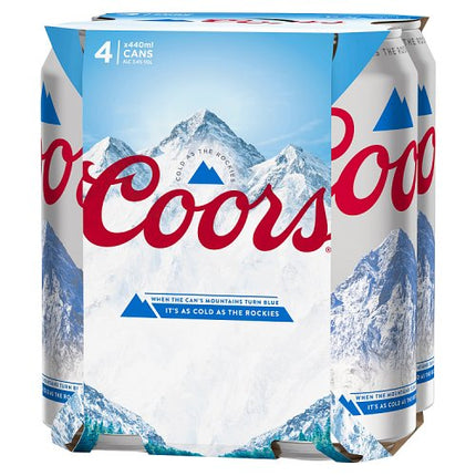 Coors Lager 440ml Cans 4 pack