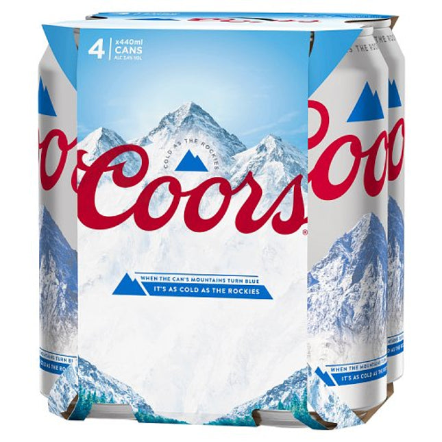 Coors Lager 440ml Cans 4 pack