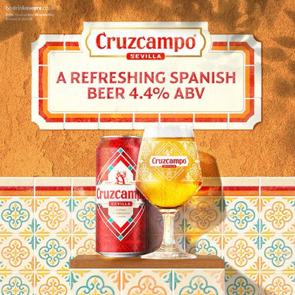 Cruzcampo Sevilla Lager Beer Can 4 x 568ml