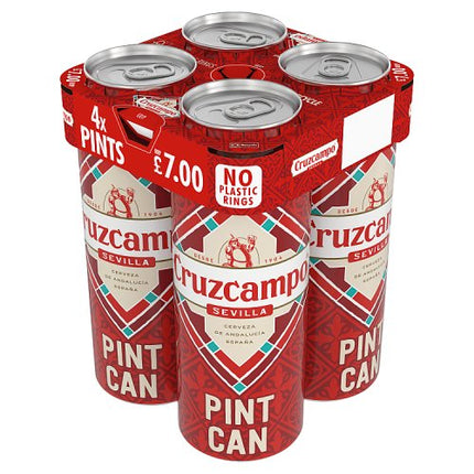 Cruzcampo Sevilla Lager Beer Can 4 x 568ml