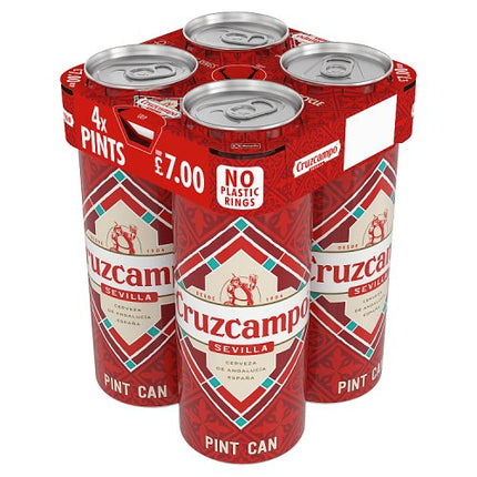 Cruzcampo Sevilla Lager Beer Can 4 x 568ml £7.00