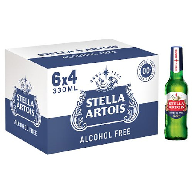 Stella Artois 0.0% Alcohol Free Beer Bottle 4 x 330ml