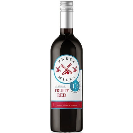 Three Mills Alcohol Free 0% Fruity Red Wine 75cl