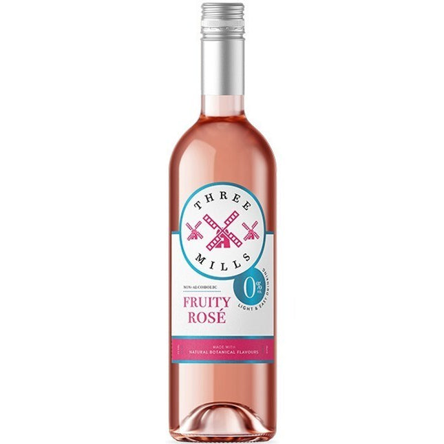 Three Mills Alcohol Free 0 Fruity Rose 75cl bottle
