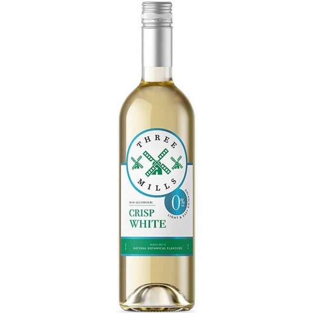 Three Mills Alcohol Free 0% Crisp White Wine 75cl