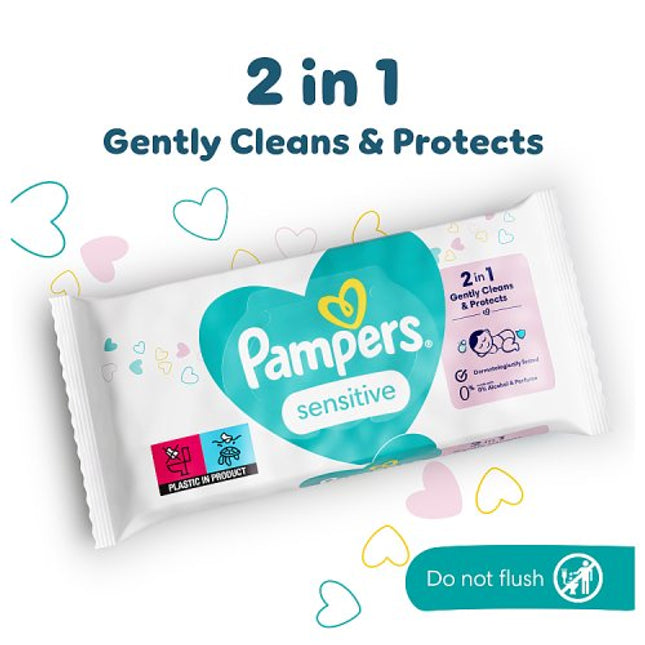 Pampers Sensitive Baby Wipes x52