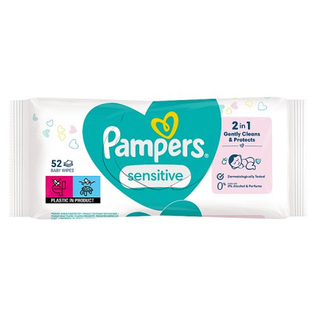 Pampers Sensitive Baby Wipes x52