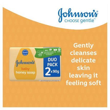 Johnson's Baby Bar Soap with Honey 2x90g