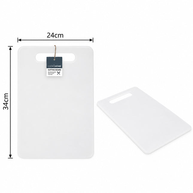 PLASTIC CHOPPING BOARD WHITE 34X24