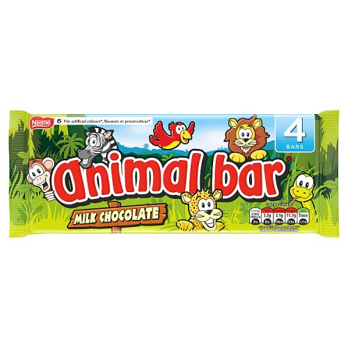 Animal Bar Milk Chocolate 4x19g 1 x 76g Nestl Chocolate