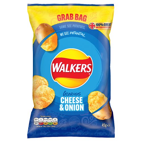 Walkers Grab Bag Cheese Onion 45g 1 x 45g Walkers Regular Bags MegaRetailer