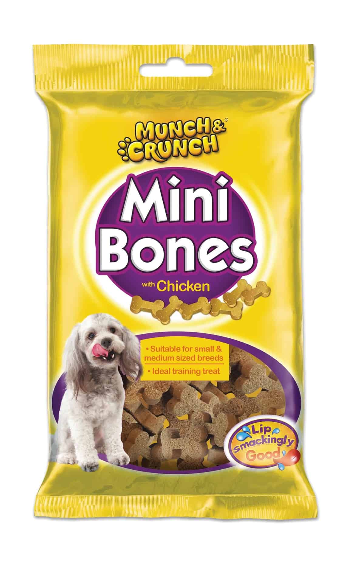 Munch Crunch Mini Bones Chicken 140g 1 x 140g Munch Crunch