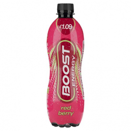 Boost Energy Red Berry 500ml 1.09 12 x 500ml Boost Soft Drinks Energy Drink Bottles MegaRetailer