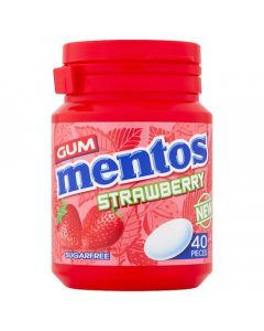 Mentos Gum 40pc Bottle Strawberry