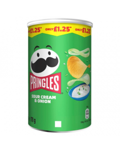 Pringles Sour Cream & Onion 12x70g £1.25