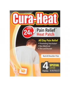 Cura-Heat Back & Shoulder Pain Relief 3+1