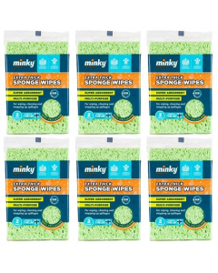 Minky Extra Thick Sponge Wipes 2 Pack