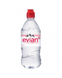 Evian Natural Mineral Water with Sports Cap 750ml