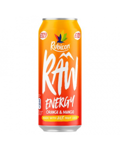 Rubicon Raw Energy Orange & Mango 500ml