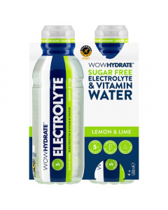 Wow Hydrate Electrolyte & Vitamin Water Lemon & Lime 4x500ml