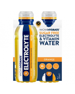 Wow Hydrate Electrolyte & Vitamin Water Orange 4x500ml