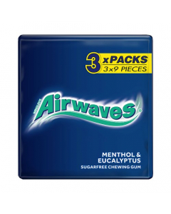 Wrigley's Airwaves Menthol & Eucalyptus 3 Packs