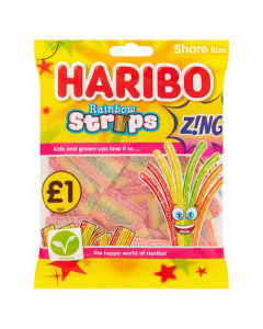 Haribo Rainbow Strips Zing 130g