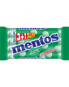 Mentos Spearmint Chewy Dragees 3+1 Free Roll