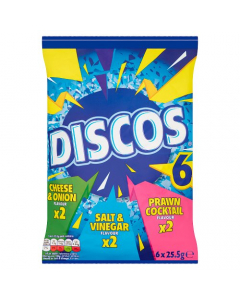 Discos Variety Potato Crisps 6x25.5g