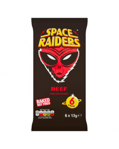 Space Raiders Beef Flavour Corn Snacks 6pk