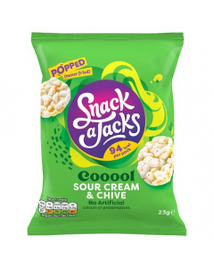 Snack A Jacks Sour Cream & Chive Rice Cakes 23g
