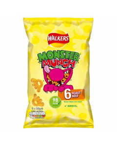 Walkers Monster Munch Roast Beef 6 Pack