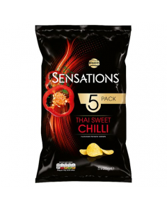 Walkers Sensations Thai Sweet Chilli Potato Crisps 5x25g