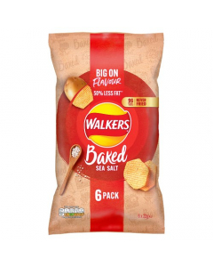 Walkers Oven Baked Sea Salt 6x22g