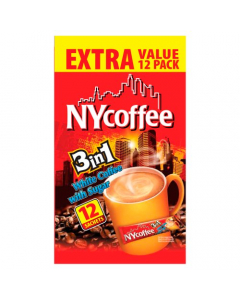 NY Coffee 3in1 White Coffee with Sugar 12 Sachets