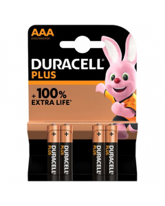 Duracell Plus AAA Batteries 4 Pack