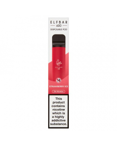 Elfbar 600 Disposable Vapouriser / Strawberry Ice / 20mg