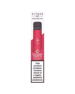 Elfbar 600 Disposable Vapouriser / Strawberry Raspberry Cherry Ice / 20mg