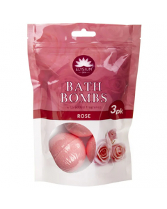 Elysium Spa Bath Bombs Rose 3pk