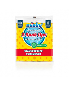 Minky Anti-Bacterial Soak Ups 2 Pack