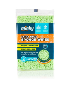 Minky Extra Thick Sponge Wipes 2 Pack