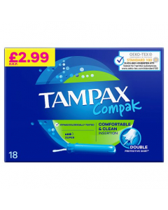 Tampax Compak Super Tampons 18 Pack