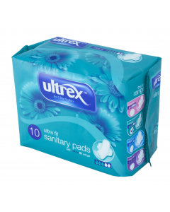 Ultrex Ultra Fit Sanitary Pads 10 Pack